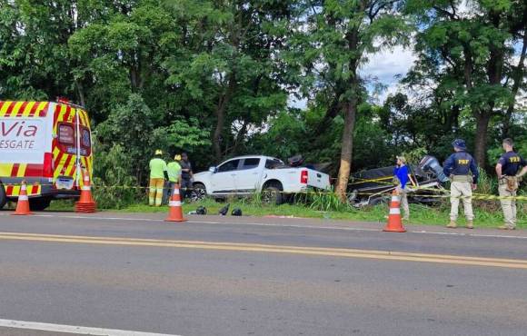 Mulher morre em acidente com caminhonete na BR-163, em Campo Grande 